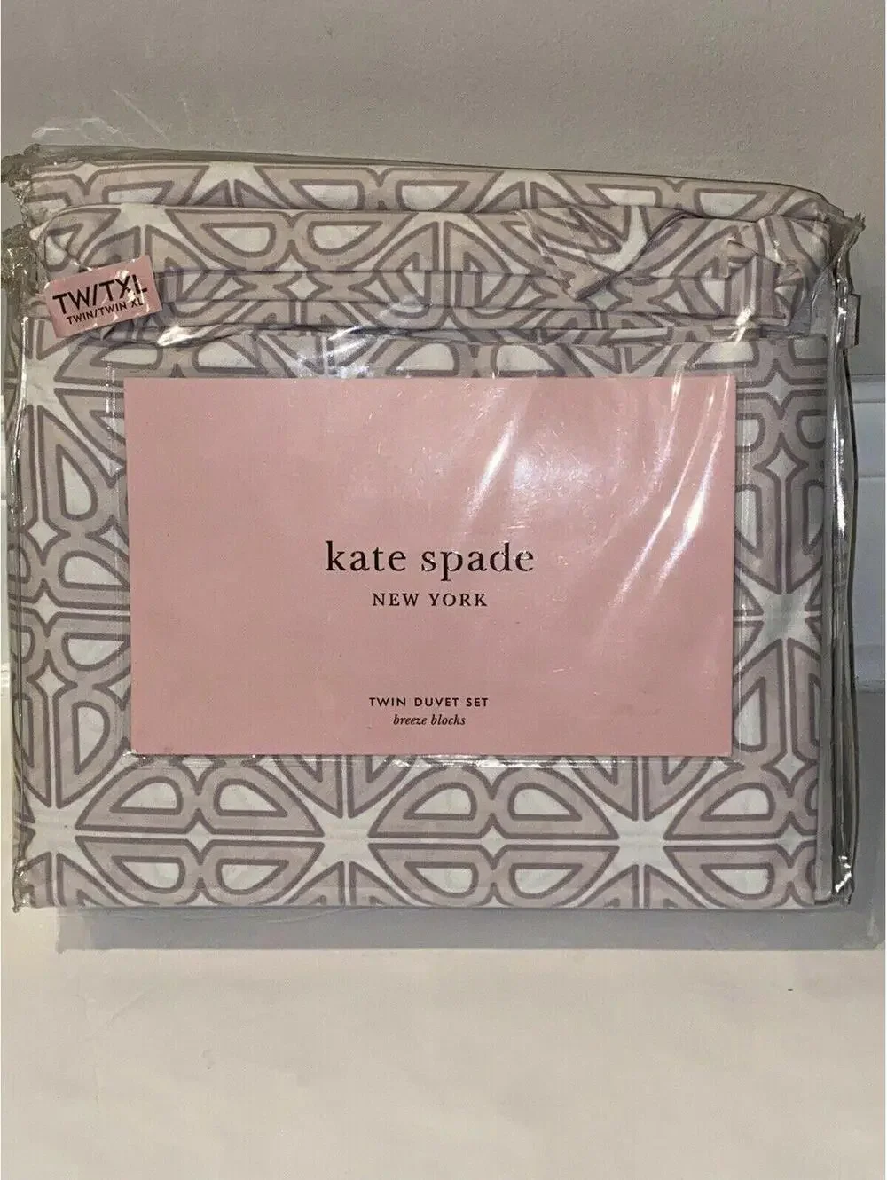 NWT Kate Spade Breeze Blocks Twin  Duvet + Sham Set